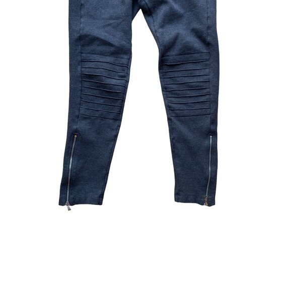 Gap Moto Ponte Zippers Leggings Gray Riding Emo Biker Pull-On Edgy Grunge-S - Picture 5 of 14